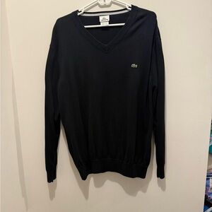 Lacoste Black V-Neck Men's Sweater